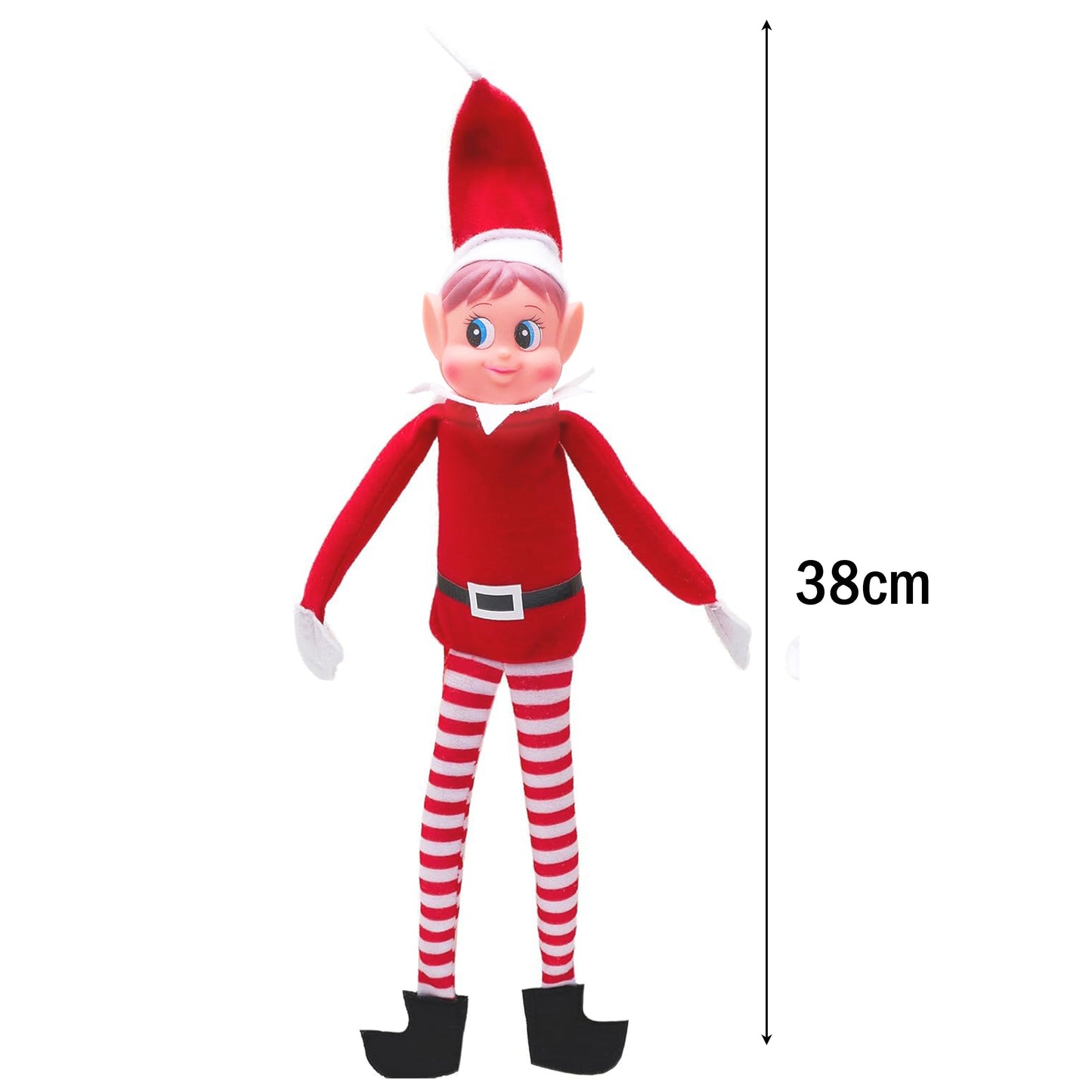 Bendable Naughty Plush Red Elf Behavin' Badly Christmas Decoration