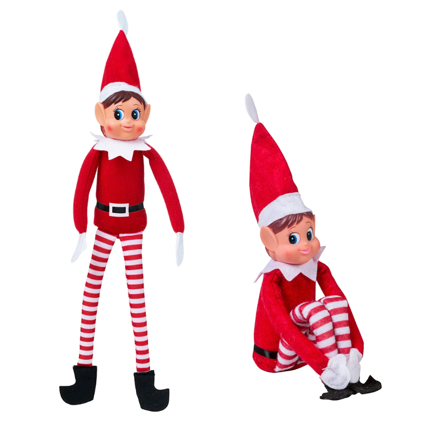 2pack Naughty Plush Red Elf Behavin' Badly Christmas Decoration