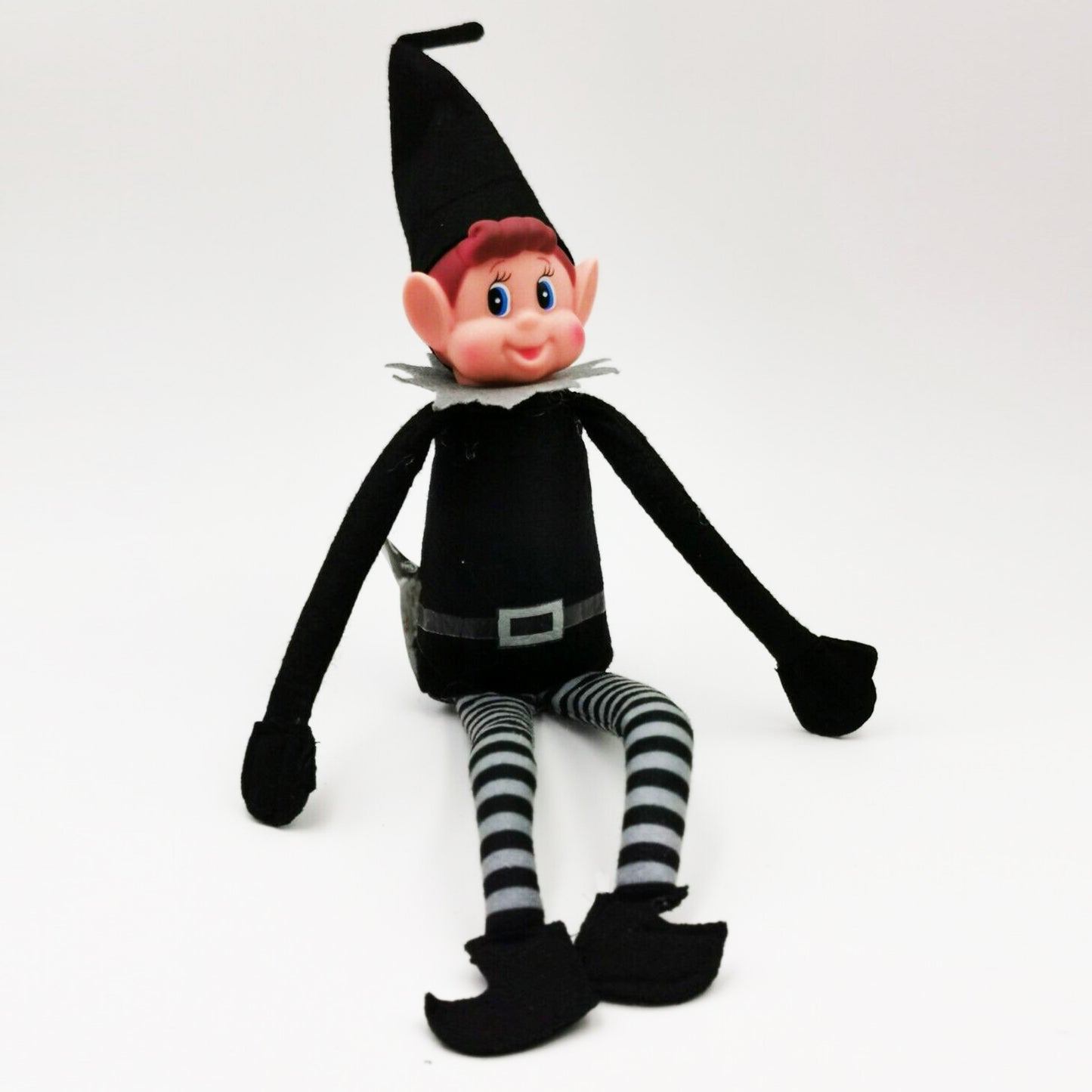 Naughty Plush Black Elf Boy Behavin' Badly