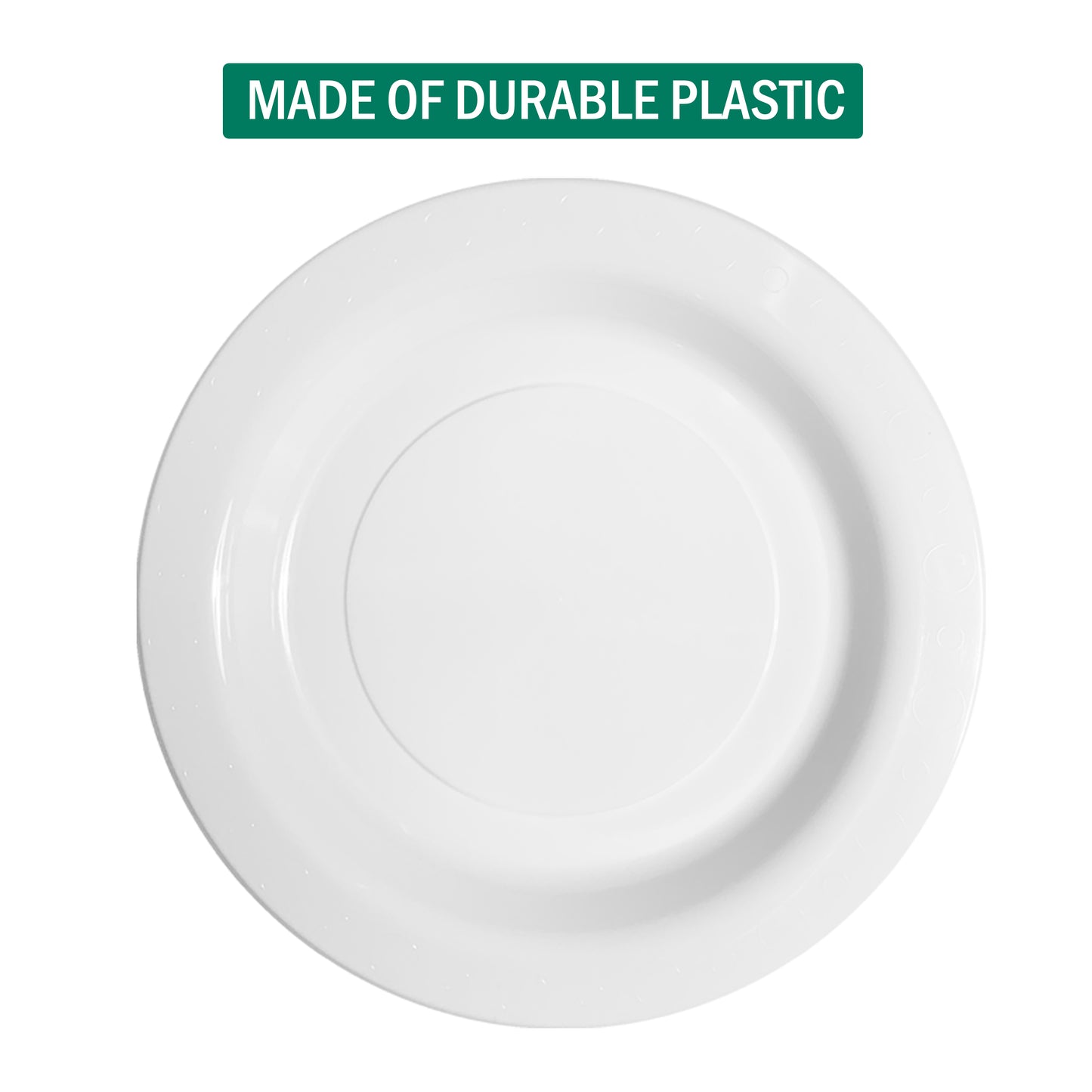 100pcs 260mm White Plastic Plates