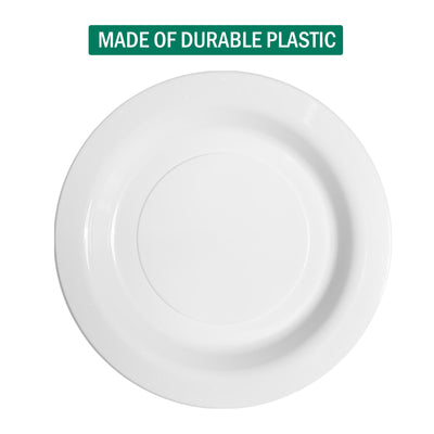 100pcs 230mm White Plastic Plates