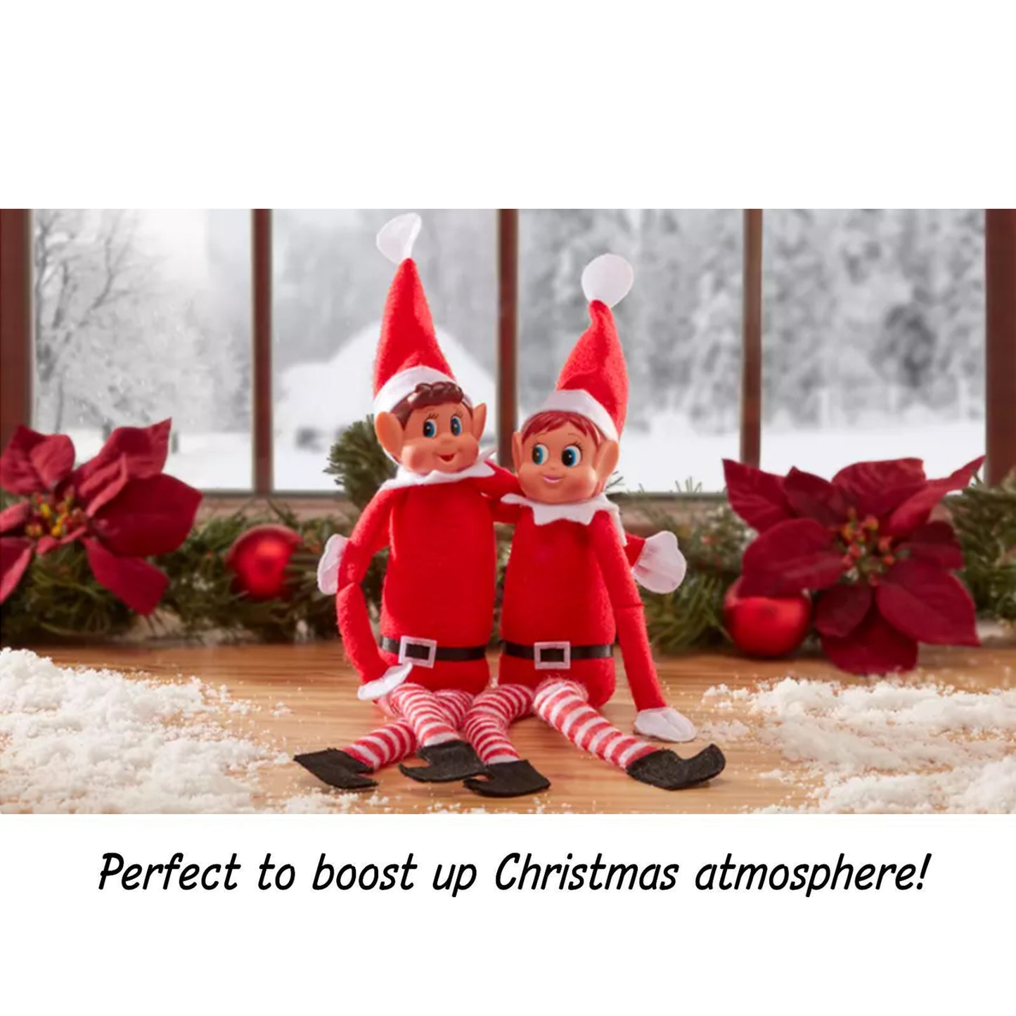 2pack Naughty Plush Red Elf Behavin' Badly Christmas Decoration