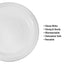 100pcs 230mm White Plastic Plates