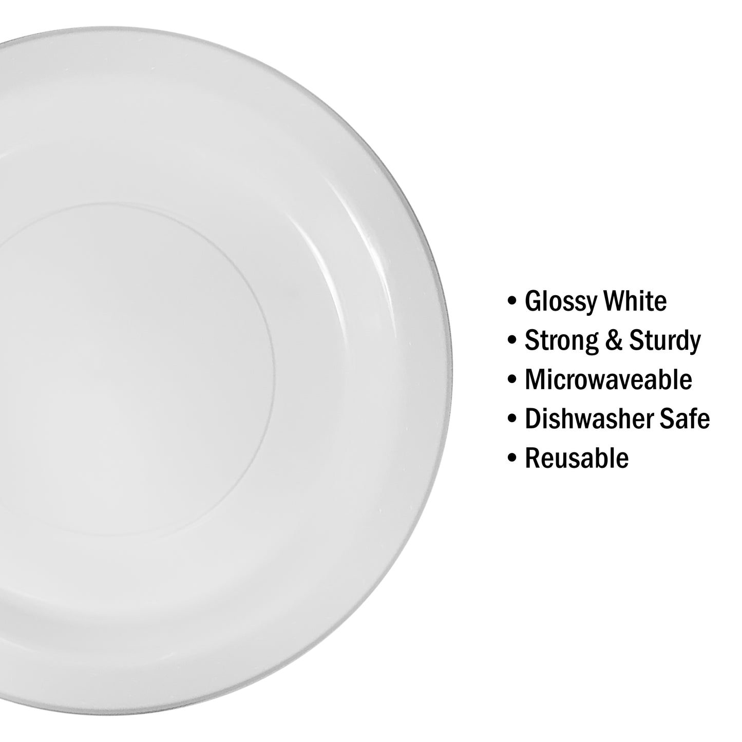 100pcs 260mm White Plastic Plates