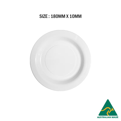 50pcs 180mm White Plastic Plates