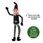 Bendable Naughty Plush Black Elf Behavin' Badly Christmas Decoration