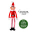 Bendable Naughty Plush Red Elf Behavin' Badly Christmas Decoration