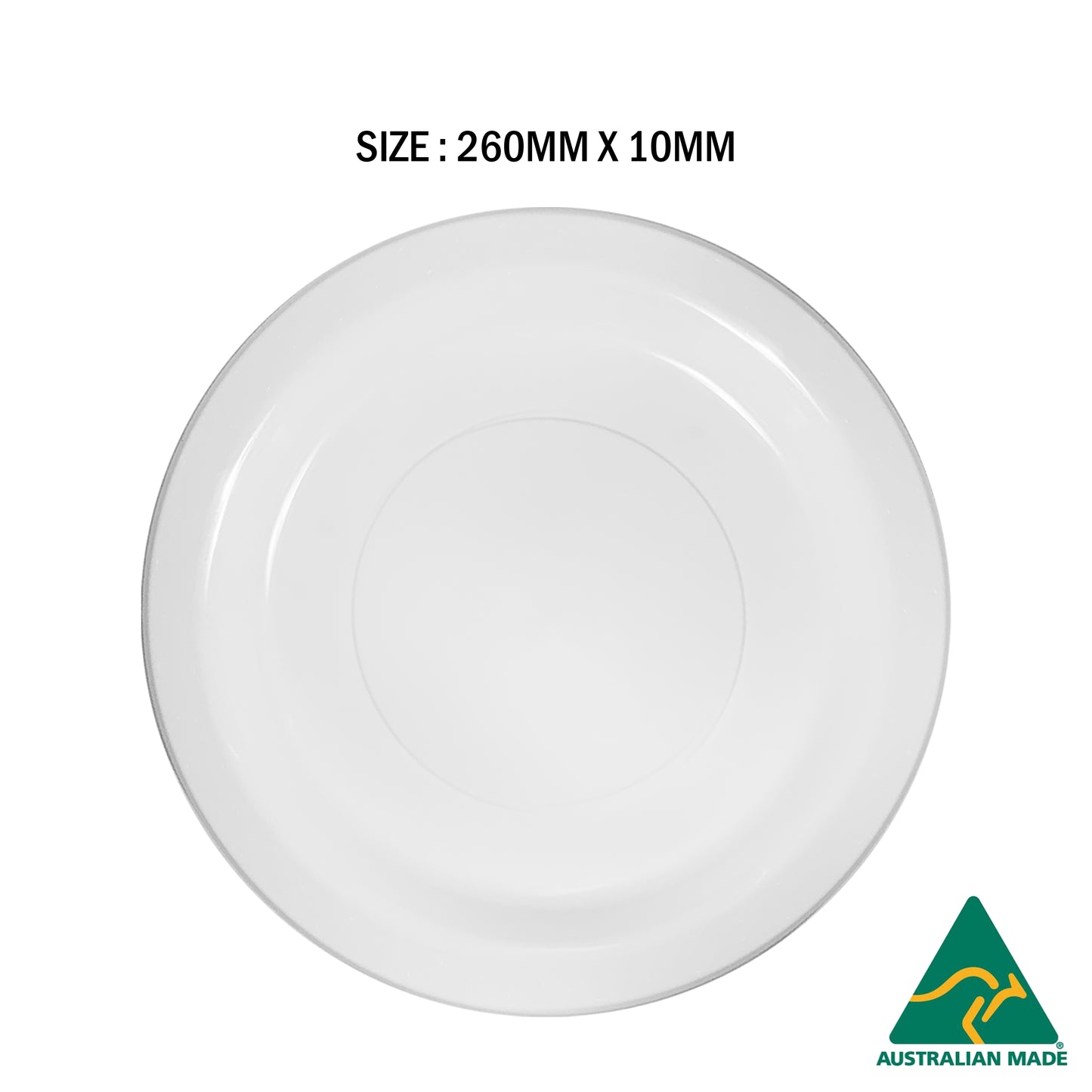 50pcs 260mm White Plastic Plates