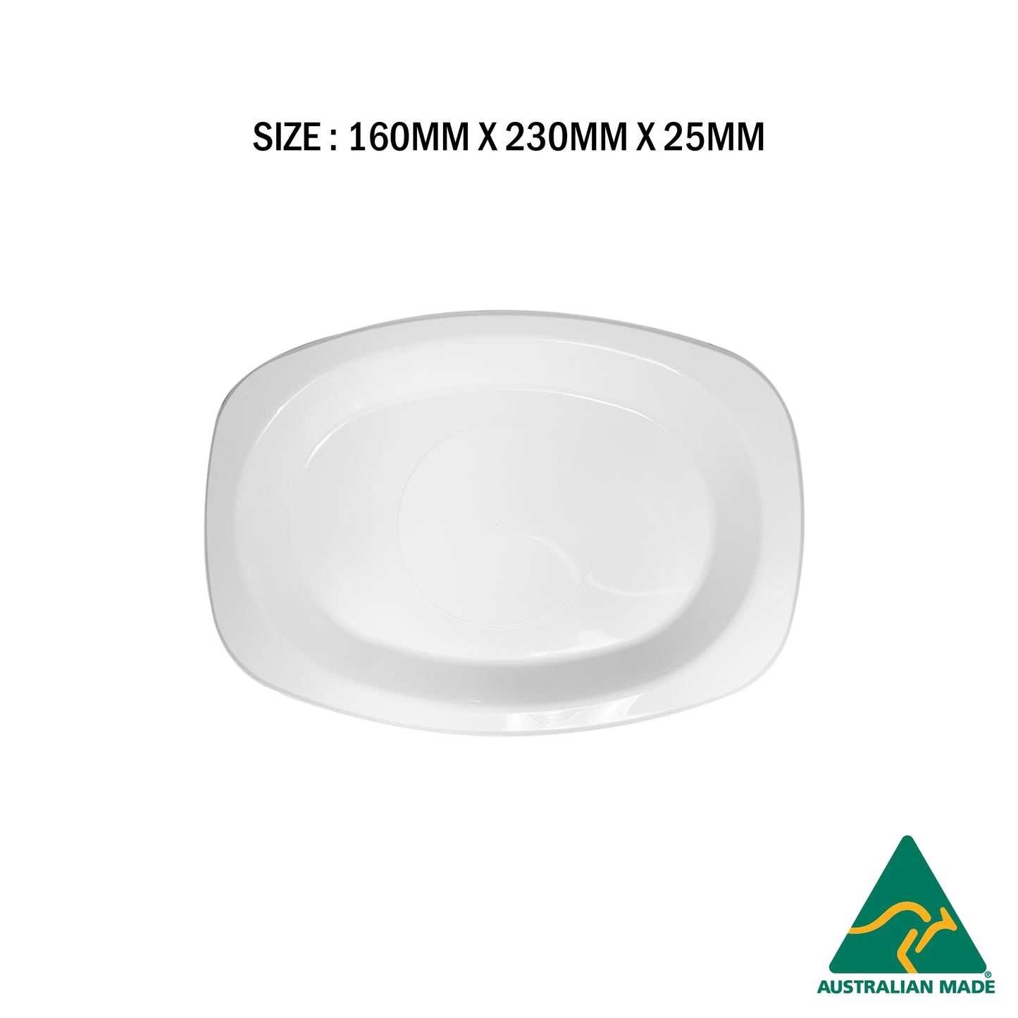 50pcs 160x230mm White Plastic Oval Plates