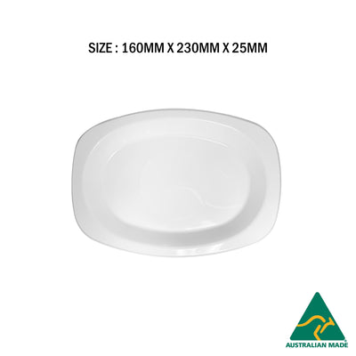 50pcs 160x230mm White Plastic Oval Plates