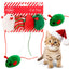 4pcs Christmas Plush Mice Cat Toy