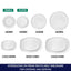 50pcs 180mm White Plastic Plates