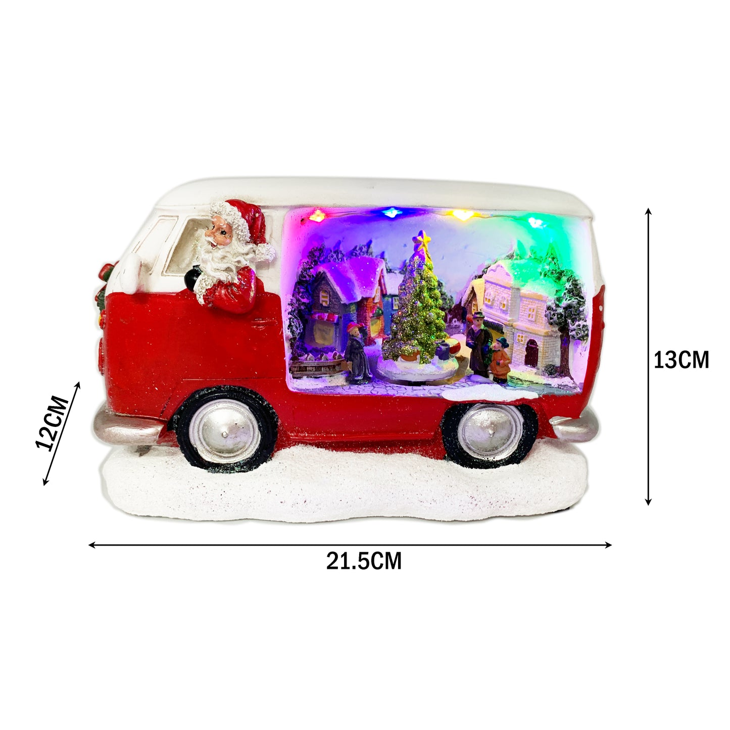 Christmas Animated Light Up Musical Santa Kombi Van