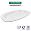 50pcs 160x230mm White Plastic Oval Plates