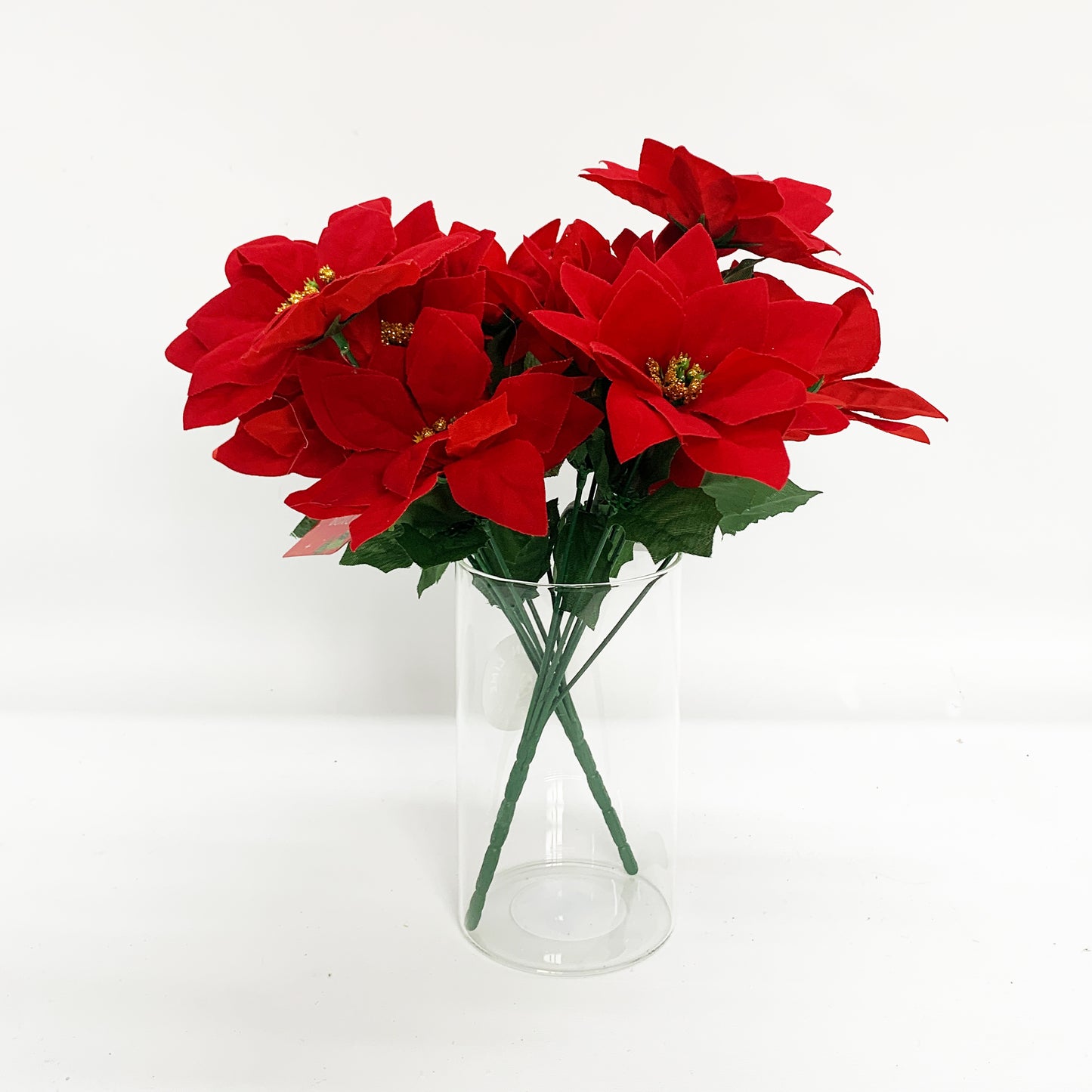 2pk Artificial Poinsettia Flowers Bunch