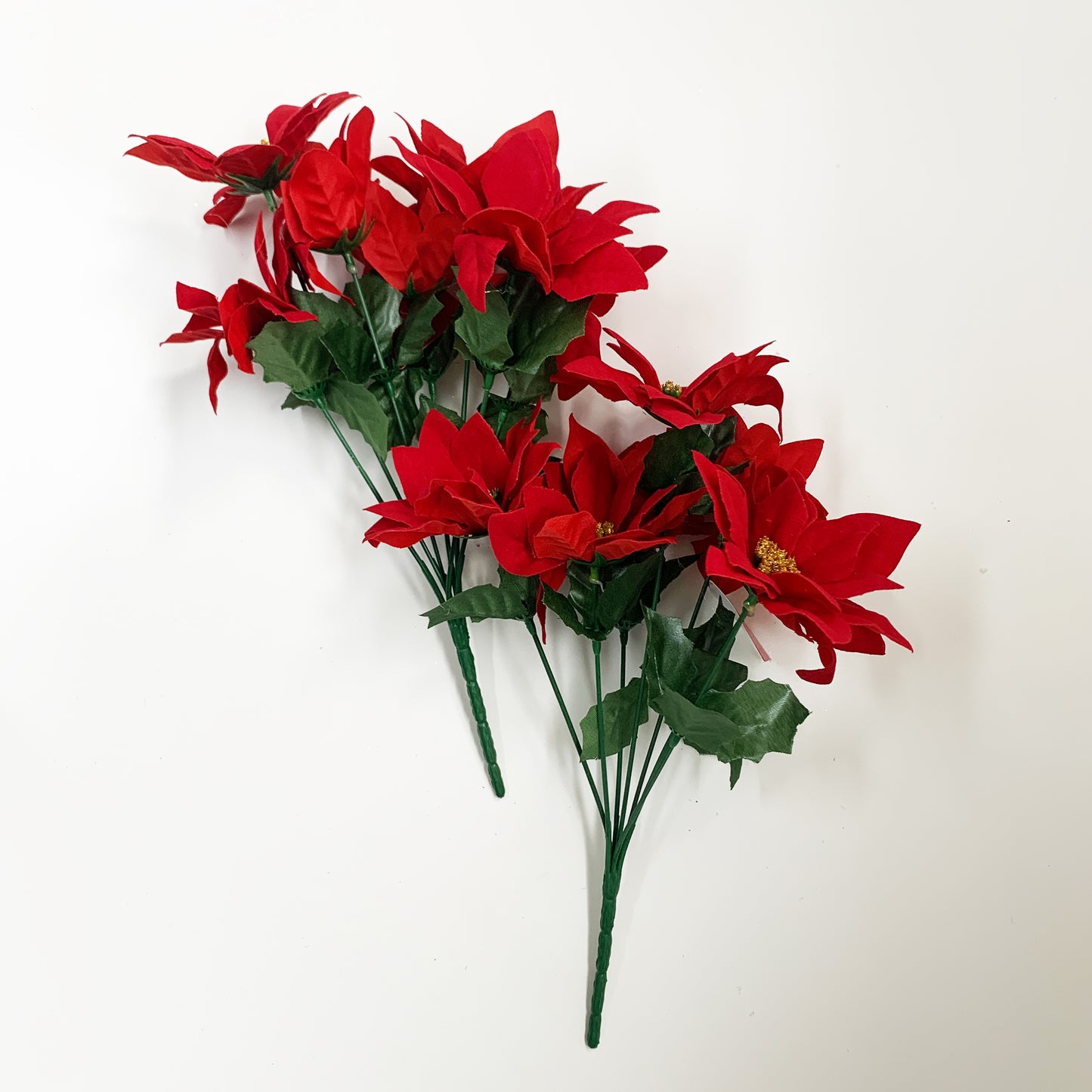 2pk Artificial Poinsettia Flowers Bunch