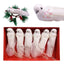 6pcs White Glitter Birds Clip Christmas Ornaments