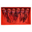 6pcs Red Glitter Birds Clip Christmas Ornaments