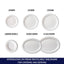 100pcs 230mm White Plastic Embossed Plates