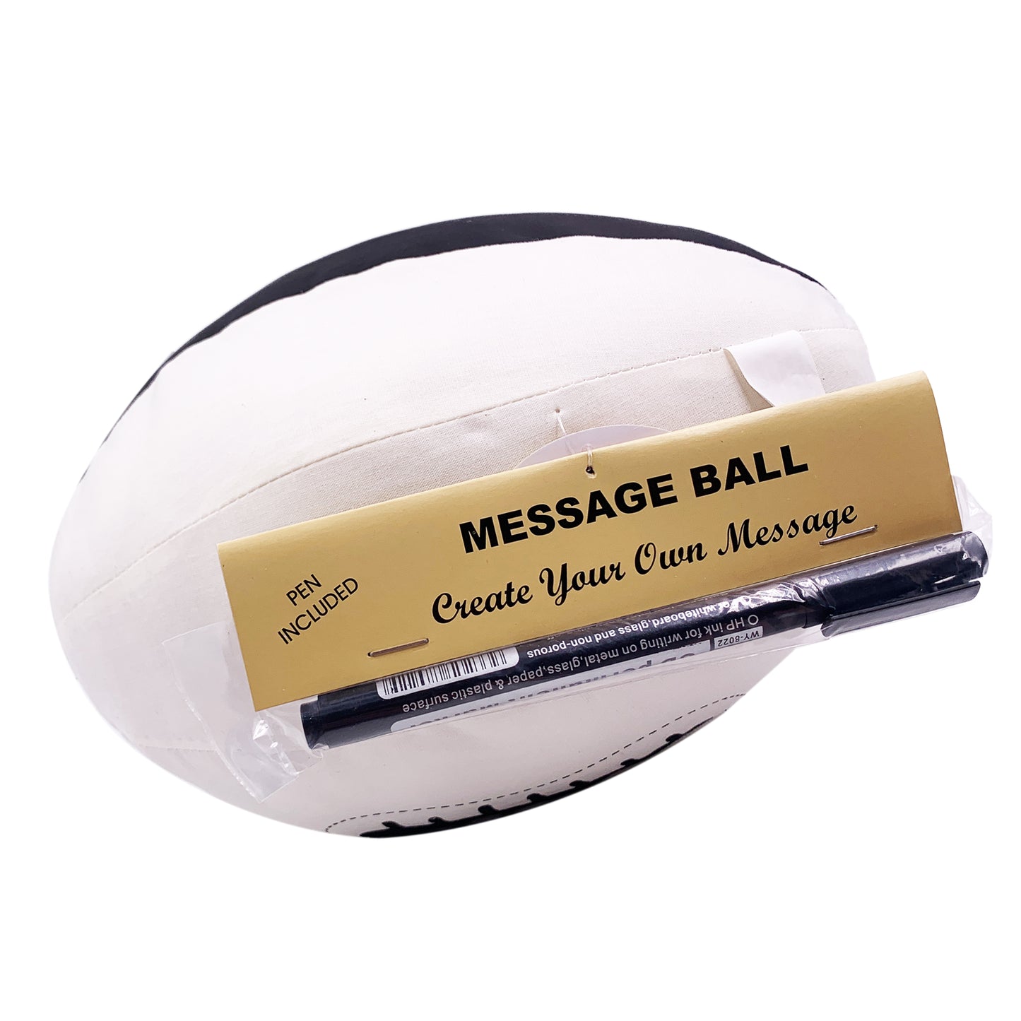 22m Graduation Signature Stuffed Plush Football Toy Blank Fabric Graduate Message Black Pen