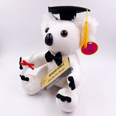 32cm Graduation Signature Stuffed Plush Koala Toy Blank Fabric Graduate Message Black Pen