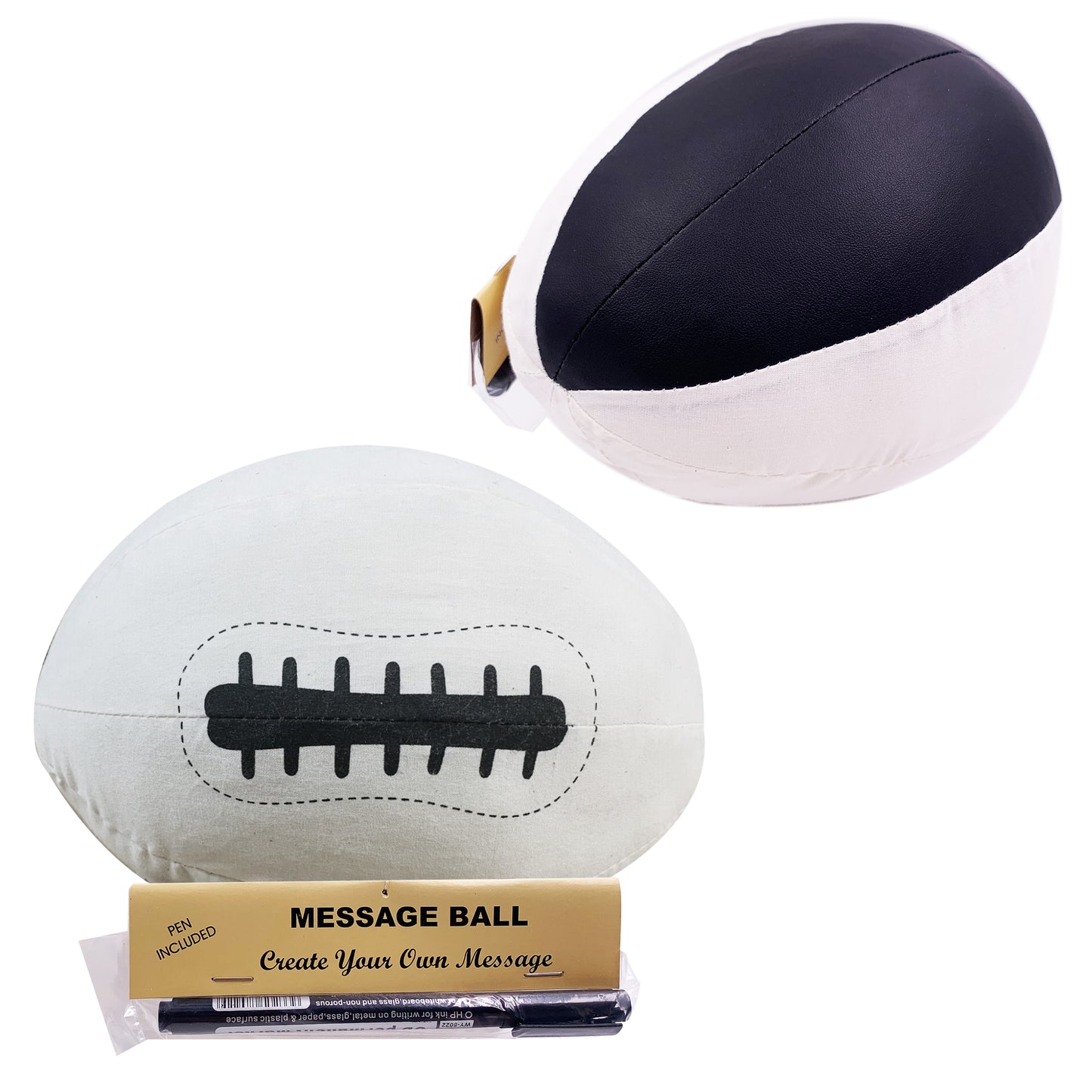 22m Graduation Signature Stuffed Plush Football Toy Blank Fabric Graduate Message Black Pen