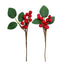 10pcs Christmas Red Holly Berry & Leaf Pick 175mm