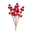 20pcs Christmas Red Holly Berry Pick 115mm