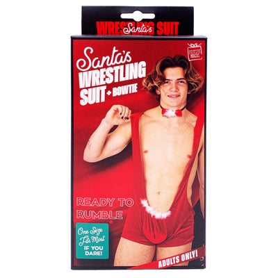 Adult Christmas Santa Mankini Wrestling Suit