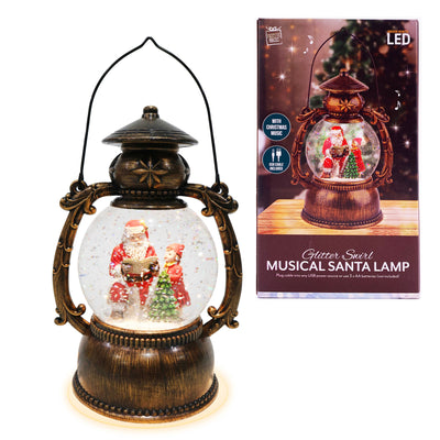 Christmas Light Up Glitter Musical Lantern