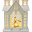 Christmas Light Up Musical Chapel - White -