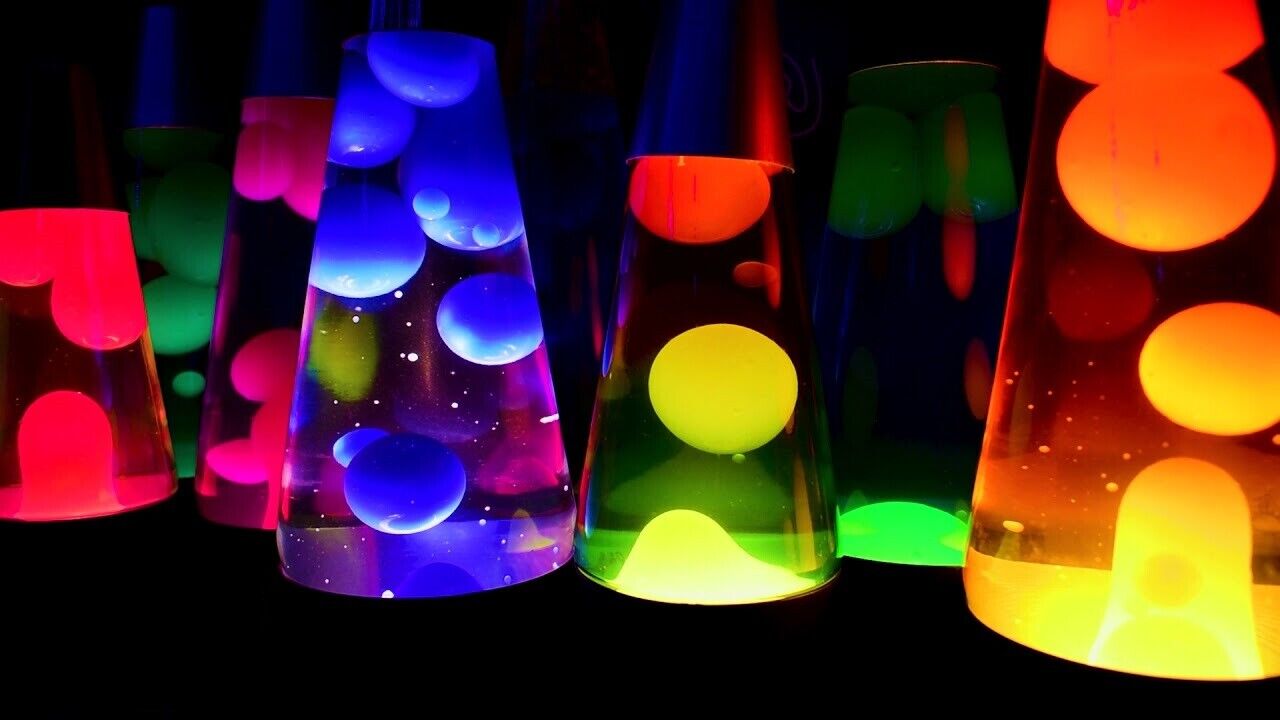 37cm Large Lava Lamps - Blue & Red