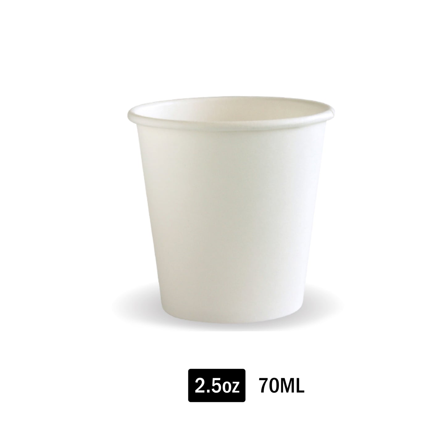 2.5oz Disposable White Paper Cups