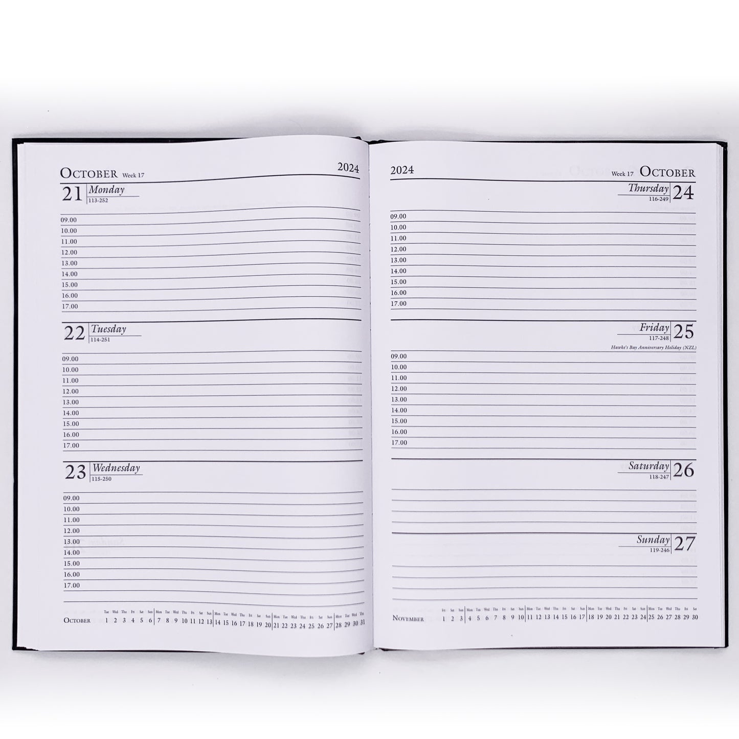 2024 2025 Financial Year Diary A4 Week To View Black