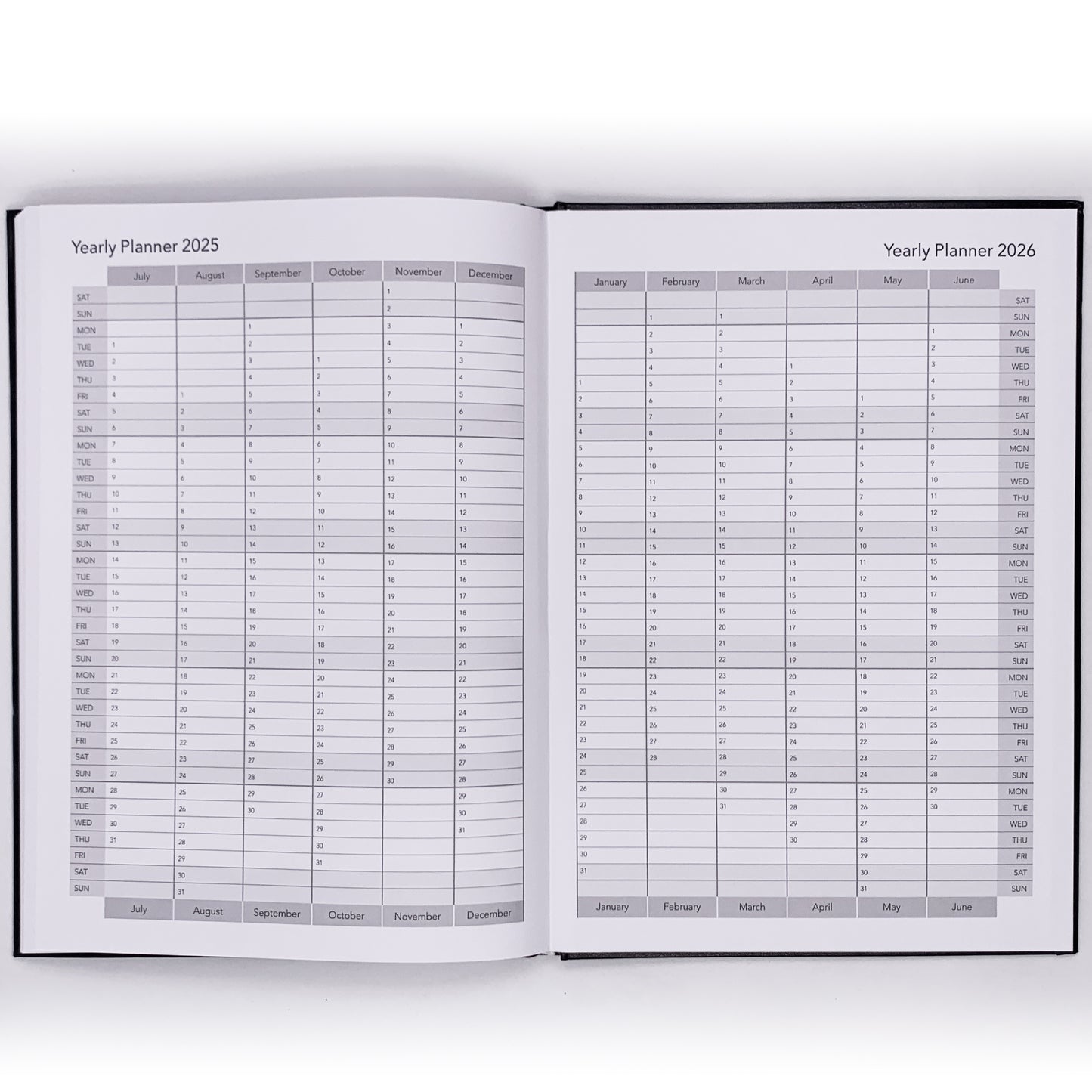 2024 2025 Financial Year Diary A4 Day To View Black