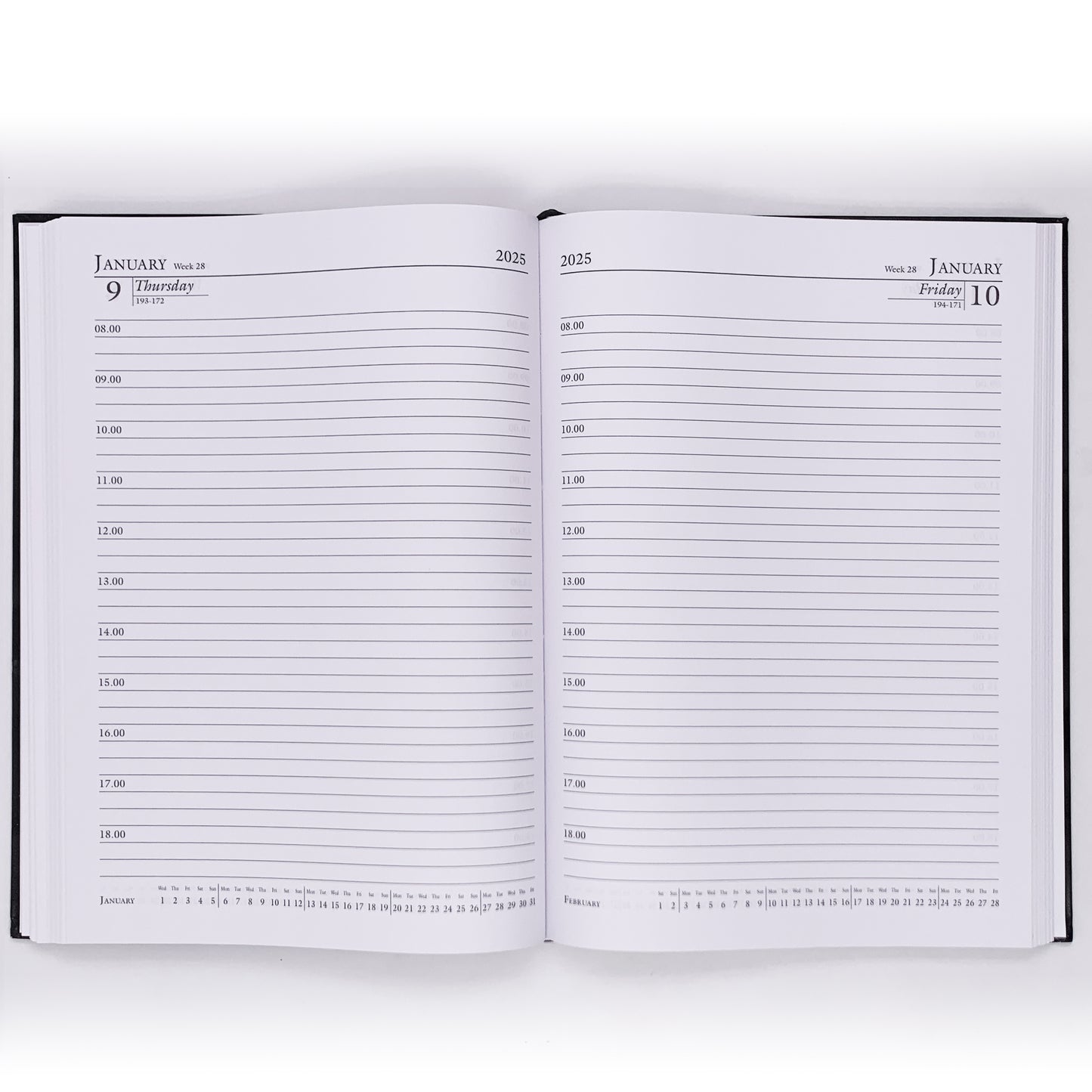 2024 2025 Financial Year Diary A4 Day To View Black