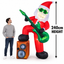 240cm Inflatable Santa Rocker with LED Lights, Music & Moving Mouth