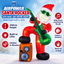 240cm Inflatable Santa Rocker with LED Lights, Music & Moving Mouth