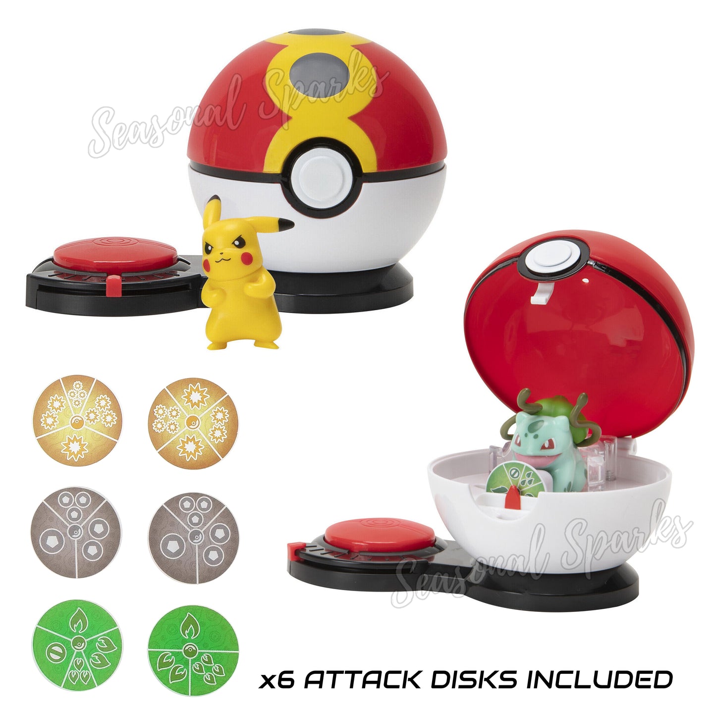 Pokemon Surprise Attack Game - Bulbasaur & Pikachu -