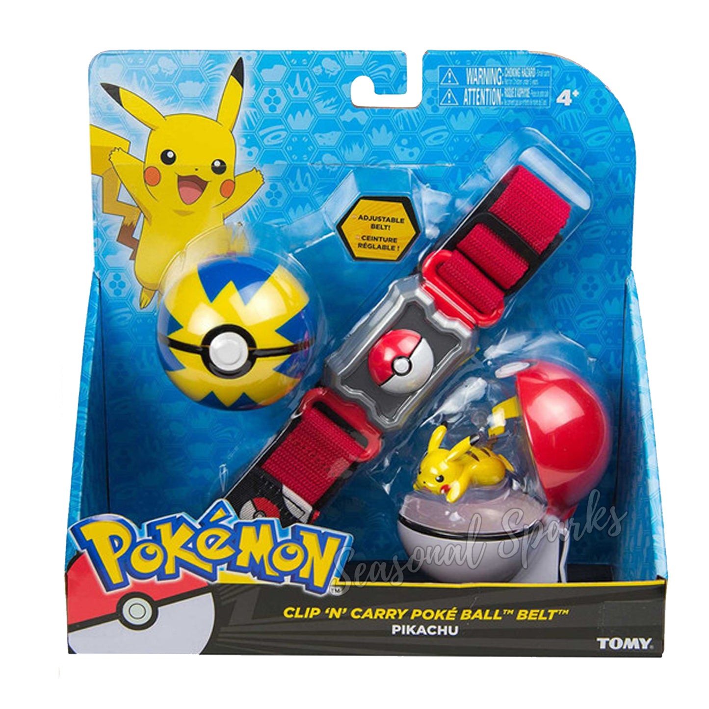 Pokemon Clip N Carry Poke Ball Belt - Running Pikachu-