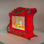 Glitter Swirl Musical Sleigh Scene LED Santa Christmas Decoration USB Battery Operated