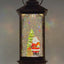 32cm LED Glitter Swirl Musical Lantern Christmas Santa USB Battery Light Up Decoration