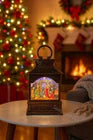 Glitter Swirl Musical Nativity Lamp Church Music Christmas USB / Battery Powered