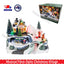 Musical Fibre Optic Christmas Village LED Light Up Animated Santa Sleigh / Train