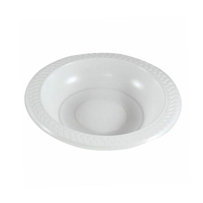 100pcs 180mm White Plastic Embossed Bowls