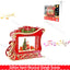 Glitter Swirl Musical Sleigh Scene LED Santa Christmas Decoration USB Battery Operated
