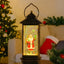 32cm LED Glitter Swirl Musical Lantern Christmas Santa USB Battery Light Up Decoration