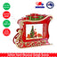 Glitter Swirl Musical Sleigh Scene LED Santa Christmas Decoration USB Battery Operated