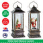 32cm LED Glitter Swirl Musical Lantern Christmas Santa USB Battery Light Up Decoration