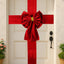 Red Velvet Christmas Front Door Ribbon Bow Sash Set Gift Wrap Decoration